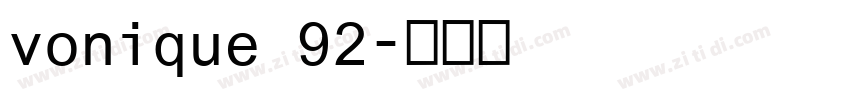 vonique 92字体转换